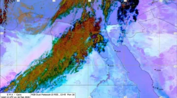 تحذير جوي.. خريطة انتشار الأتربة العالقة وفرص سقوط الأمطار في 5 محافظات
